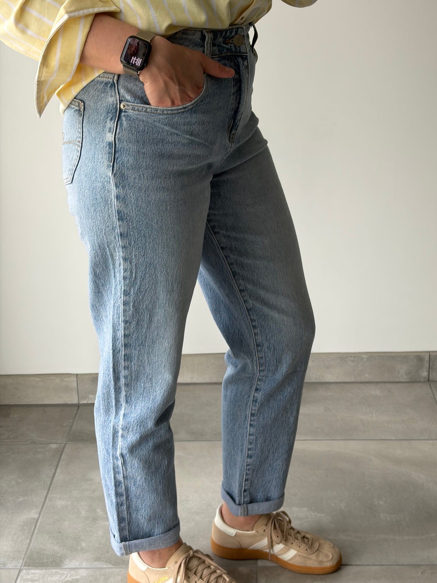 JEAN'S MOM YVON - BLEU CLAIR