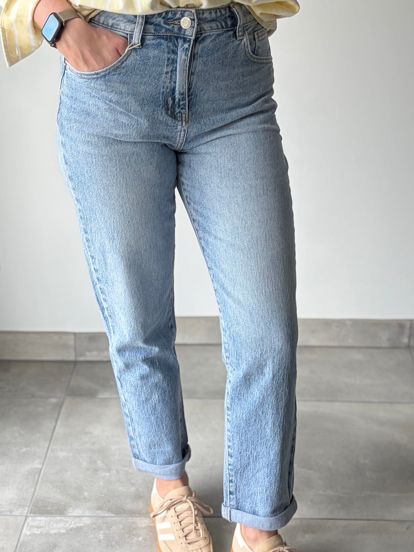 JEAN'S MOM YVON - BLEU CLAIR