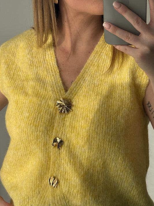GILET SANS MANCHES "JADE" - JAUNE